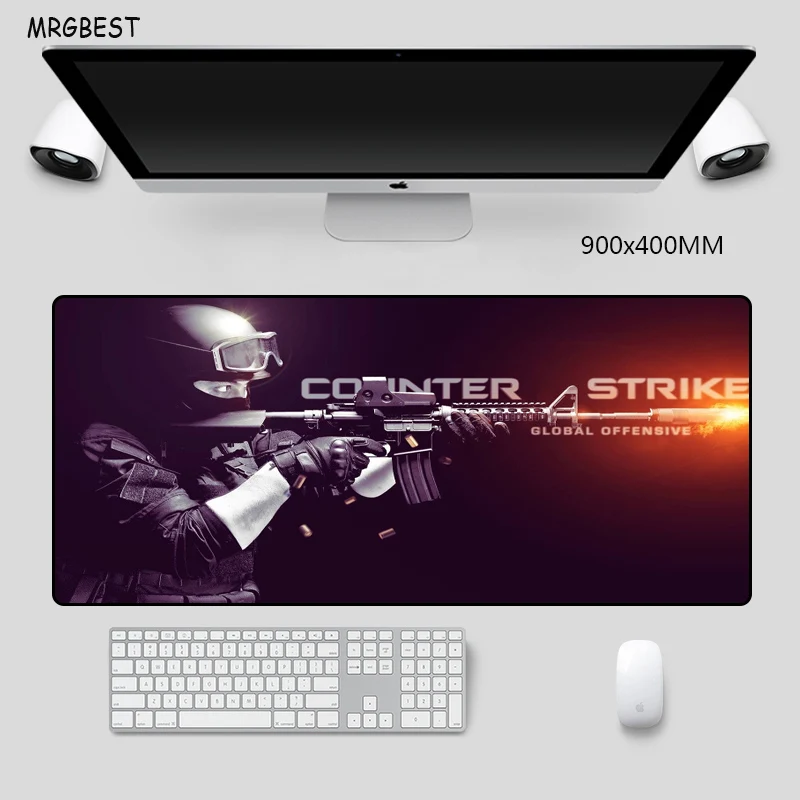 Большой игровой коврик для мыши MRGBEST CSGO резиновая клавиатура с закругленными