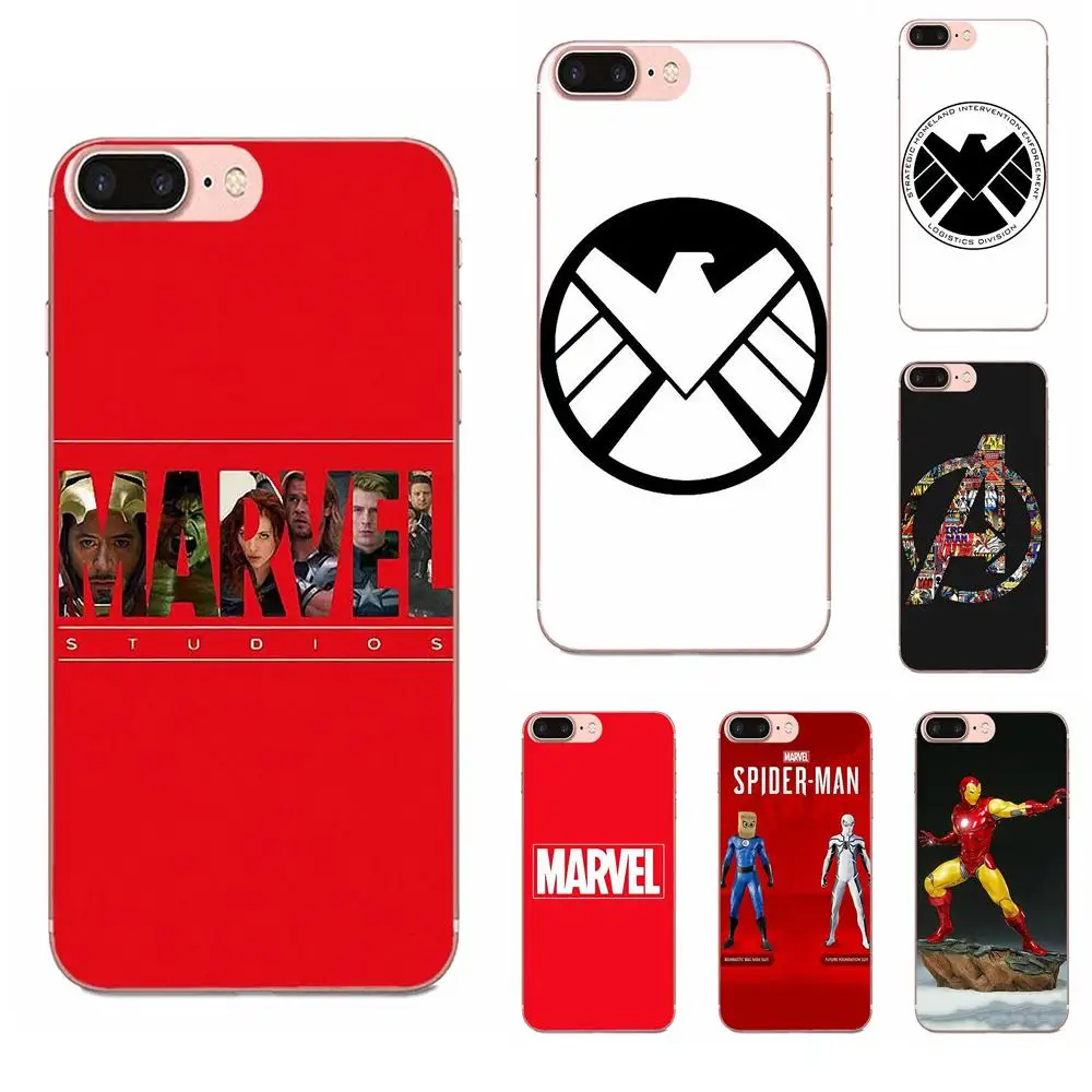 Чехлы из ТПУ с роскошным логотипом комиксов Marvel для Samsung Galaxy Note 8 9 10 Pro S4 S5 S6 S7 S8 S9 S10