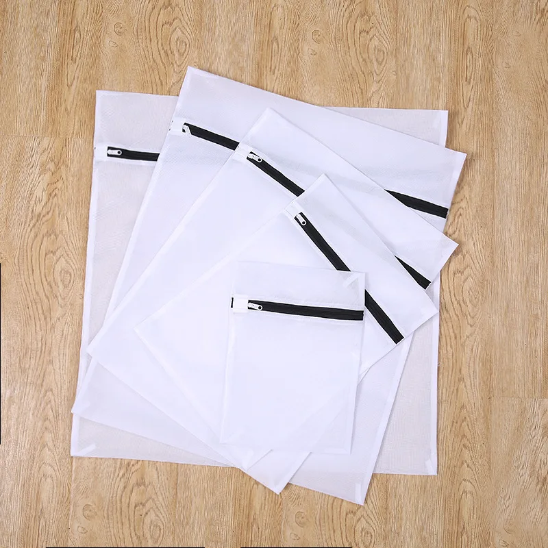 Acheter Sacs de lavage de blanchisserie en maille en polyester,accessoire avec fermeture éclair pas cher