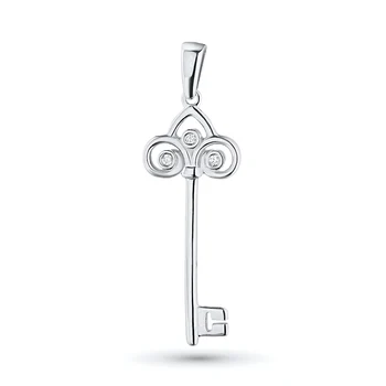

Pendant in white gold with a diamond