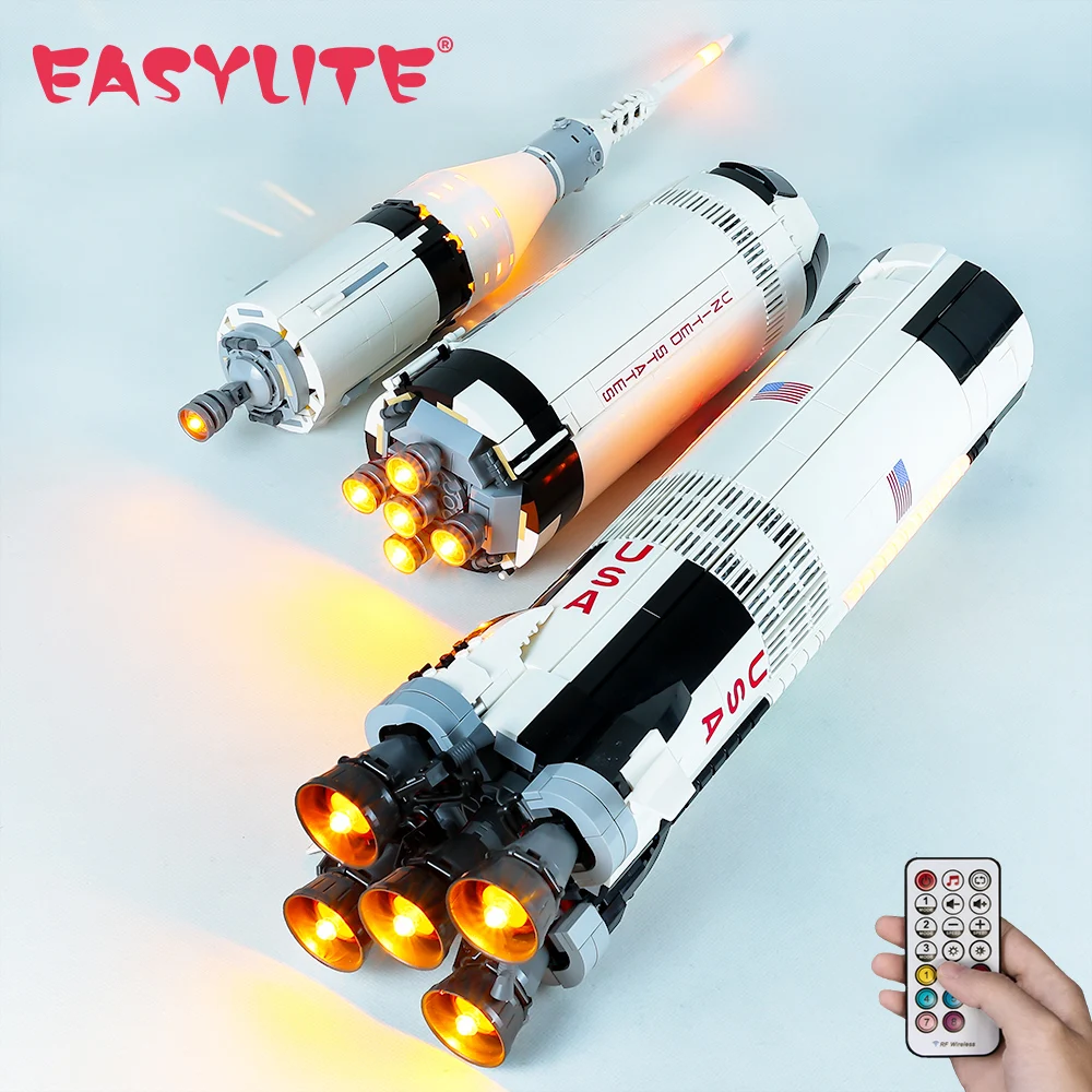 Набор со светодиодсветильник кой для идеи 21309 пусковой автомобиль Apollo Saturn V 16032