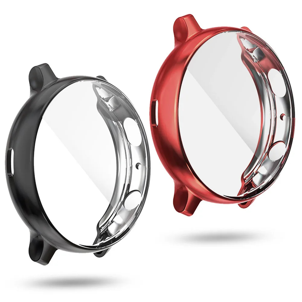 Black and Red 2 упаковки, высокое качество, чехол для часов, бампер с защитой экрана для samsung Galaxy Watch Active 2, чехол 40 мм, 44 мм, аксессуары для часов - Цвет: Black and Red