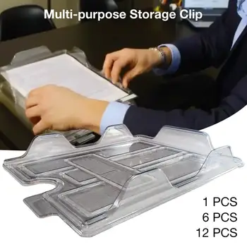 

1/6/12 PCS Innovative Desktop File Storage Folder Stack File Storage Rack Office File Organizers Multi-purpose Storage Clip