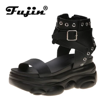 

Fujin Women Sandals 2020 Summer Causal Sandals Dropshipping Female Students Thick Bottom Sandals Flat Causal Women Summer Shoes