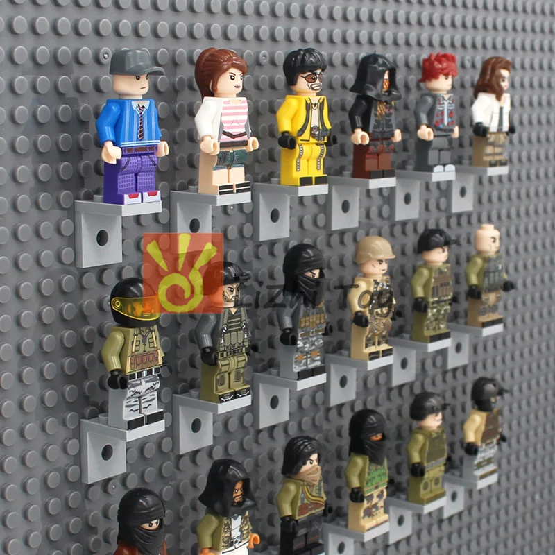Кирпичные детали MOC 3456 дисплей полка инвертированный 2X2 с 2 отверстиями