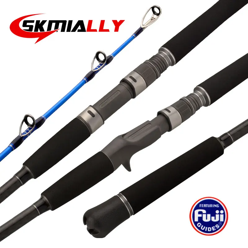 

SKmially Sea Surf Carbon Jigging Fishing Rods Spinning 1.6m 1.8m H Power 50-400g Big Game Boat Fishing Rod 2 Sections Saltwater