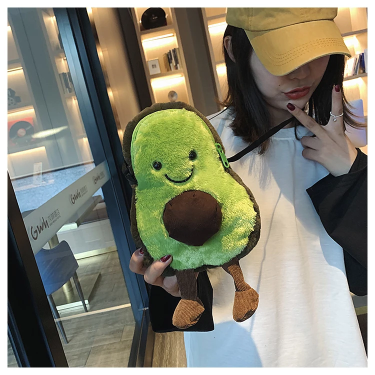 Small Crossbody Shoulder Bags For Girls Cute Cartoon Toast Toy Fruit Shape Avocado Wallet Designer Clear Purse And Handbags