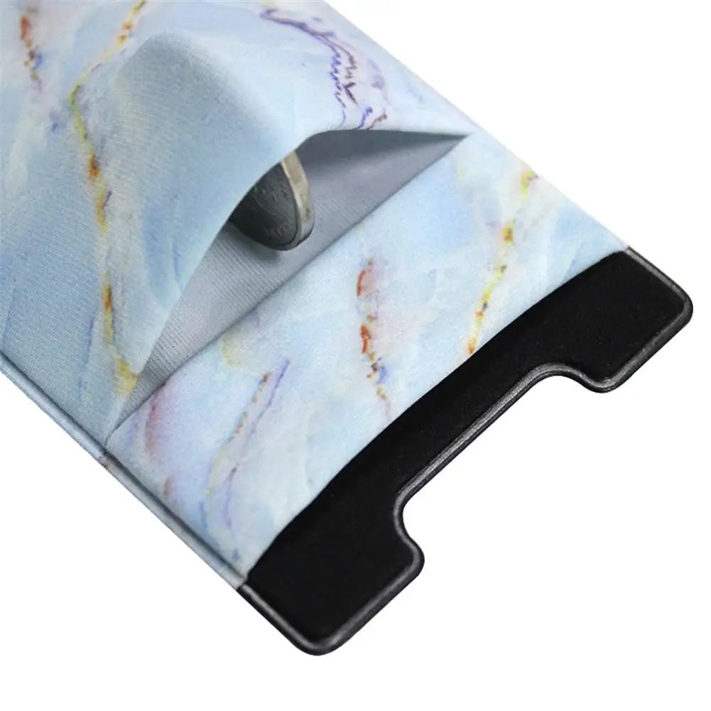 C Cell Phone Sticker Marble Lycra Sticker Card Pocket Wallet For Most Smartphones Material Super Fiber+ Lycra Strongly Adsorbed - Цвет: C