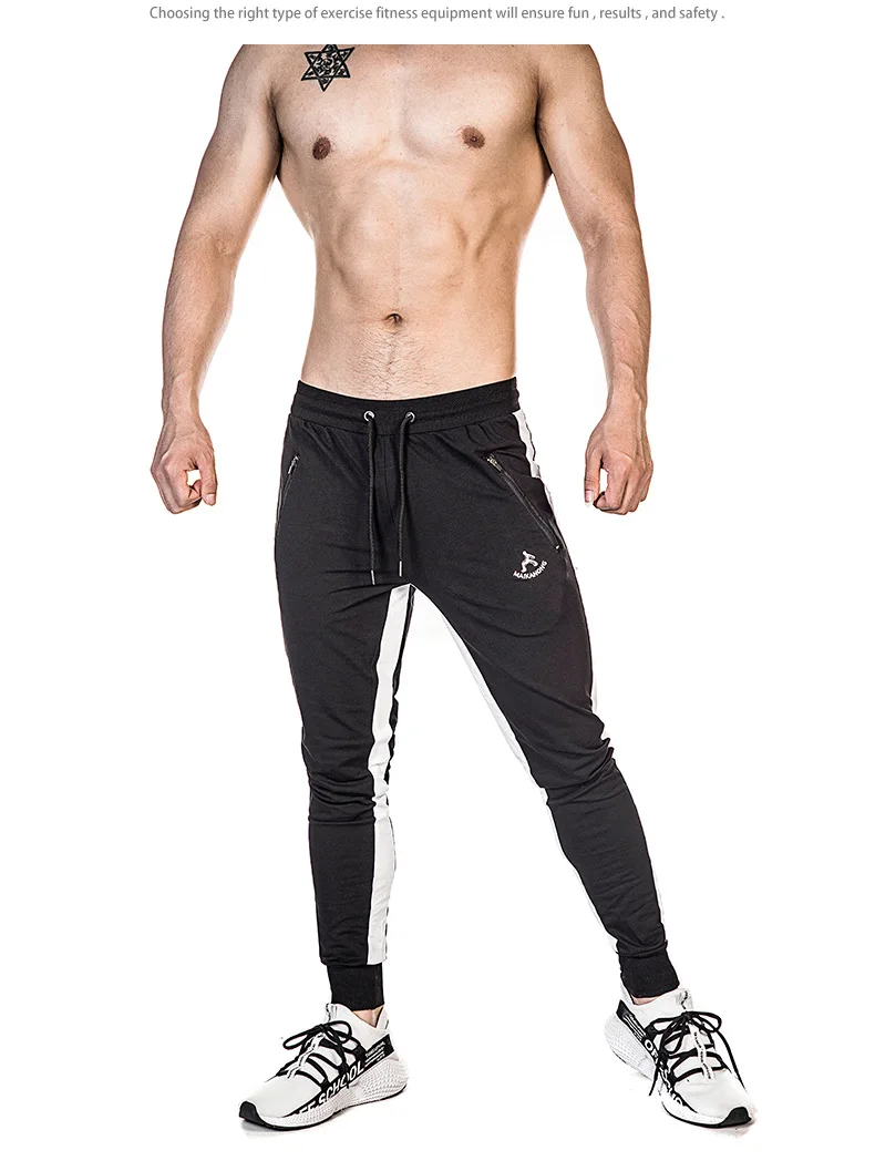 Мышцы Фитнес собаки спорт Европа и Америка pin tiao Slim Fit Брюки Мужчины Бег тренировка Мода