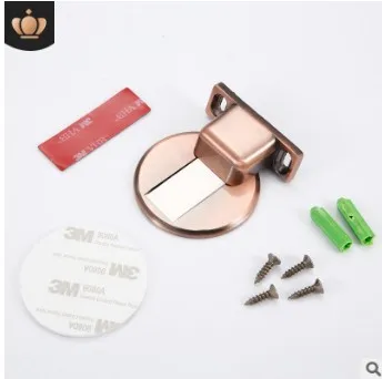 Red Bronze 2 шт., литье из цинкового сплава, напольные магнитные дверные стопоры, дверные стопоры, напольные присоски, держатель для домашней мебели, фурнитура - Цвет: Red Bronze