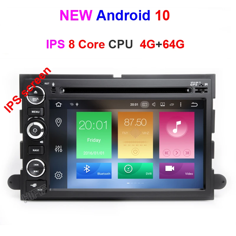 Octa Core 4G 64G Android10 машинный DVD проигрыватель для Ford F150 F350 F450 F550 F250 Fusion экспедиции Mustang Explorer Edge2GB Оперативная память BT Wi-Fi с CAN-BUS Радио - Цвет: Octa Core 4G 64G