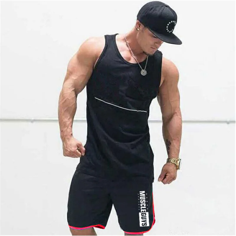 Muscleguys шорты для спортзала мужские сетчатые Короткие брюки повседневные шорты для бега спортивные брюки для фитнеса мужские спортивные шорты