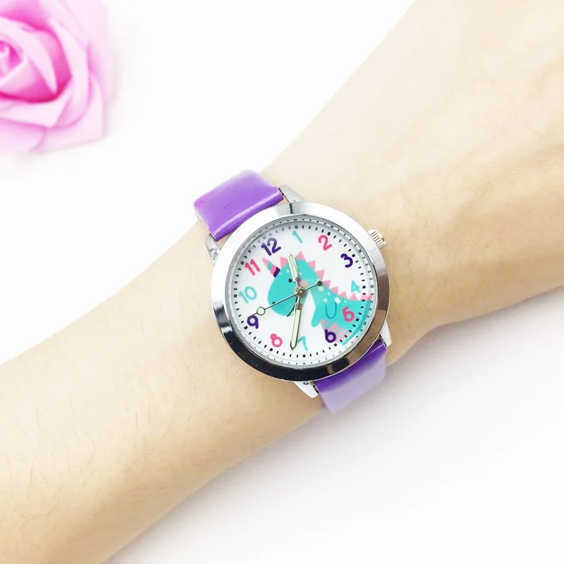 Красивые 3D узор часы с единорогом для детей мальчиков детей студентов кварцевые часы светящиеся руки желе Мультяшные наручные часы девушка подарок - Цвет: style 4