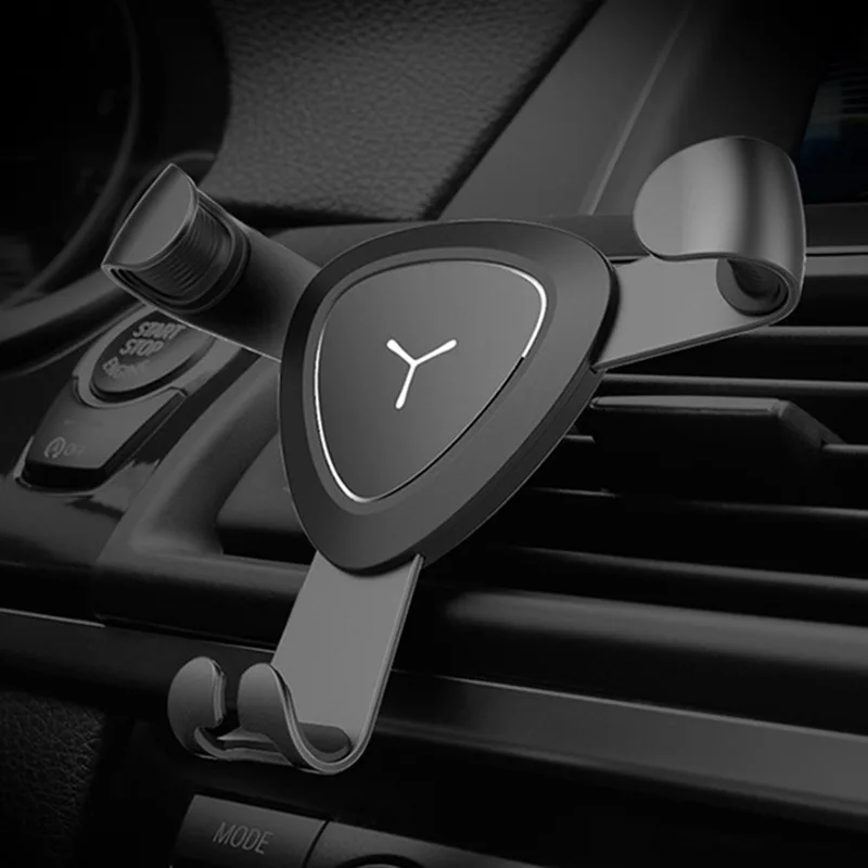 Стильный бортовой держатель для телефона автомобильный навигатор воздушный выход гравитационный металлический бортовой Кронштейн Автомобильный зажим для мобильного телефона