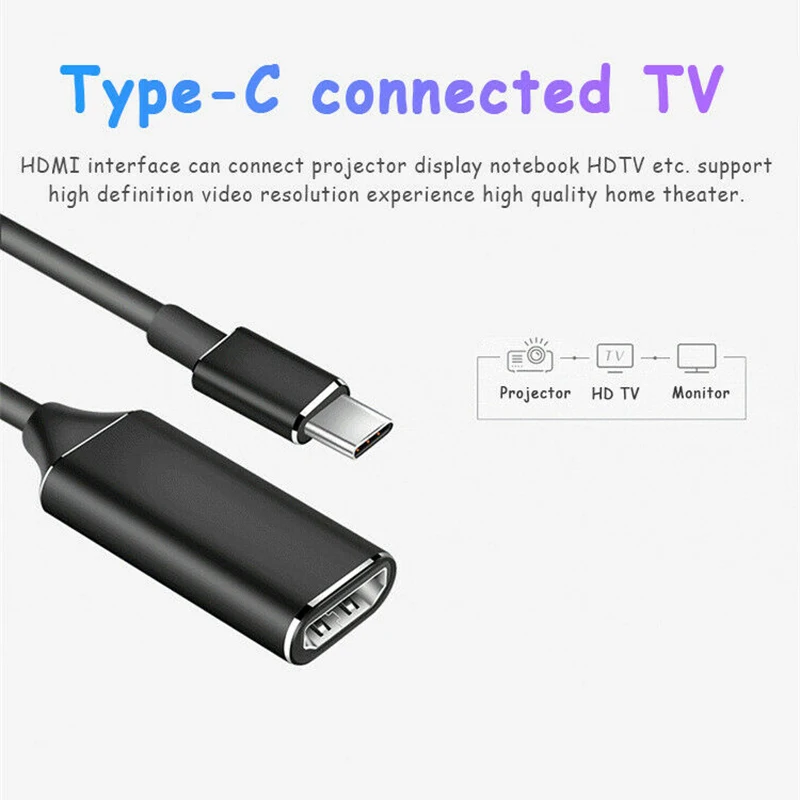 USB 3,1 type C к HDMI 16 м кабель адаптер конвертер 4 к HDTV видео кабель для samsung Galaxy S9/S8/S8 Plus/Note 8 huawei mate 10
