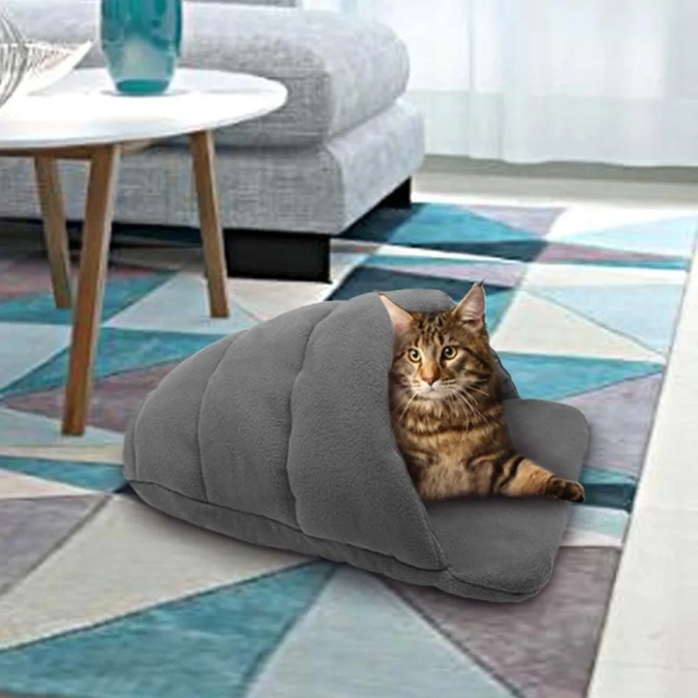 Мягкий диван теплая кошка кровать пещерный дом тапочки кровати собака котенок коврик гнездо спать в питомнике сумка коврики Подушка для кошек товары для собак