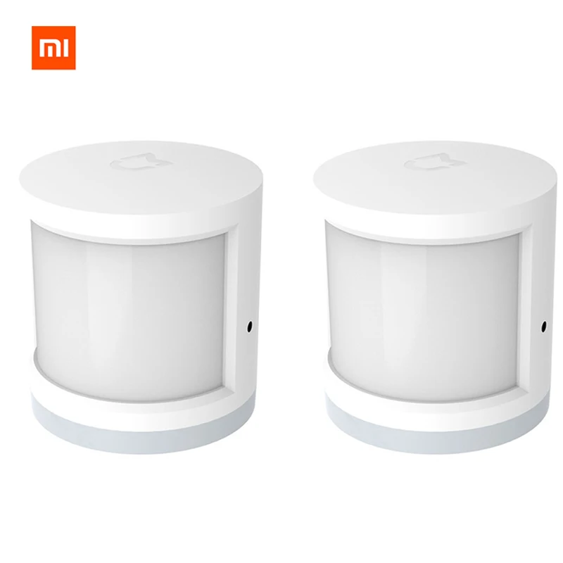 Mijia version 2pcs Xiaomi интеллектуальный датчик человеческого тела и датчик человеческого тела световой датчик беспроводной связи ZigBee умный дом кронштейн - Цвет: Mijia version 2pcs
