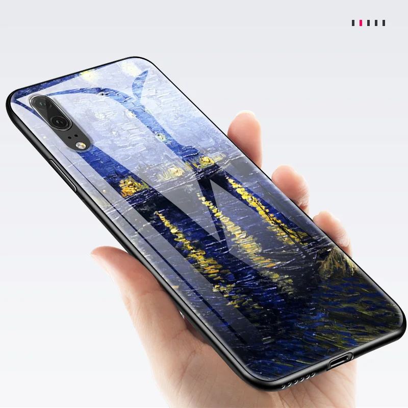 Для huawei P20 P30 Lite Plus Honor 6X чехол из закаленного стекла Nova3i P Smart+ Y6 Y7 Prime Y9 Pro дизайнерский корпус с текстурой