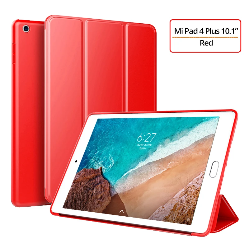 Чехол для Xiaomi Mi Pad 4 Plus, ультратонкий Магнитный чехол-подставка, силиконовый мягкий смарт-чехол для Xiaomi Mi Pad 4 Plus 10,1 Tablet Funda