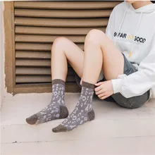 KingDeng Осень Женщина Хлопок Harajuku Чистая Печать Лодыжки Носки Корейский Стиль Женщины Моды Искусства Блеск Носки Эстетические Kawaii