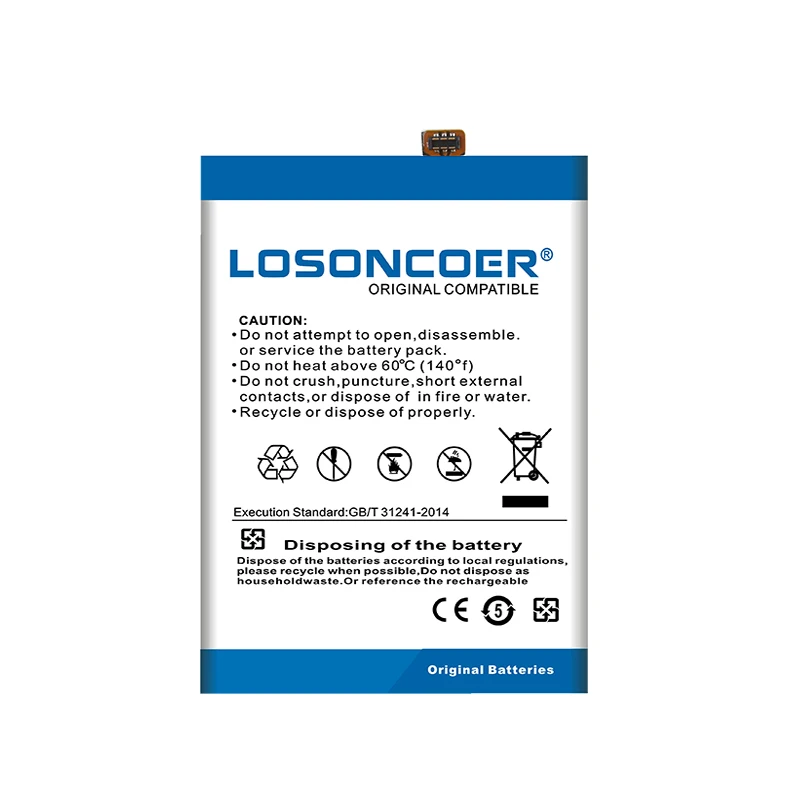 0 цикла LOSONCOER 6500 мА/ч, V685780P Батарея для Blackview BV5800 Батарея для Blackview BV5800 Pro мобильного телефона Батарея