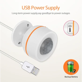 

Tuya ZigBee 3.0 PIR Motion Sensor With temperature and humidity function Detector Battery Built-in 5V1A USB Power Wireless Smart