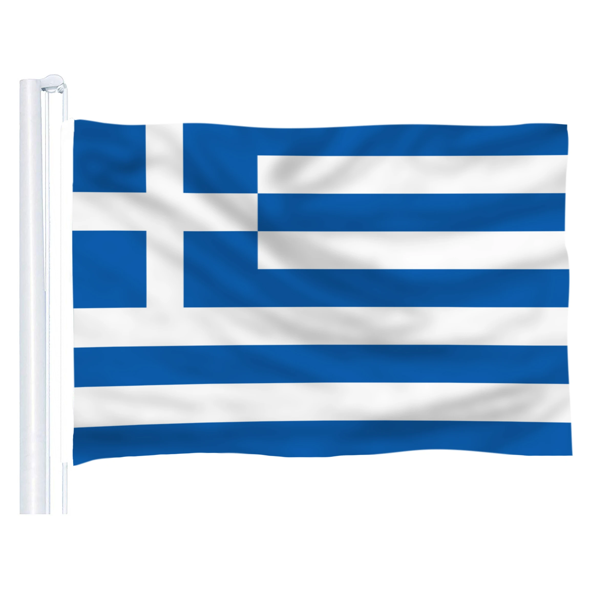 

DFLIVE Greece Country Flag 3x5 FT Printed Polyester Fly 90x150 CM Greek GR National Banner