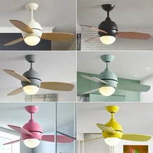 Вентилятор Nordic светильник творческий ресторан потолочный вентилятор-светильник Макарон для спальни гостиной потолочный вентилятор 2,4 г RF пульт дистанционного управления Управление 220V