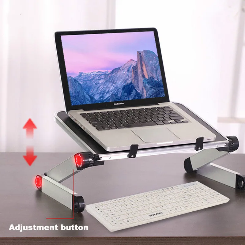 Liga de Alumínio Suporte de Mesa Suporte para 11-17 Portátil Dobrável Titular Cama Macbook Computador Anti-skid Polegada