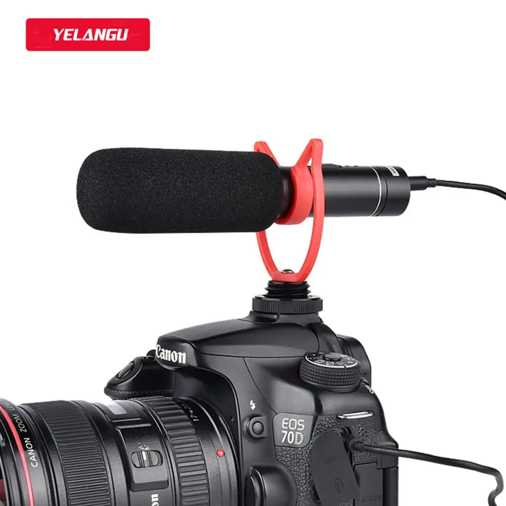Микрофонная видеокамера Mic05 для камеры Canon Nikon sony DSLR для Gopro 5 6 7