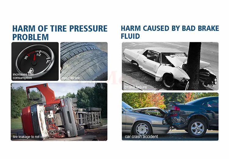 Auto Brake Fluid tester & Tire pressure 2in1 tester Digital tyre pressure meter guage test Driving Safety OBD2 Diagnostic tool (7)