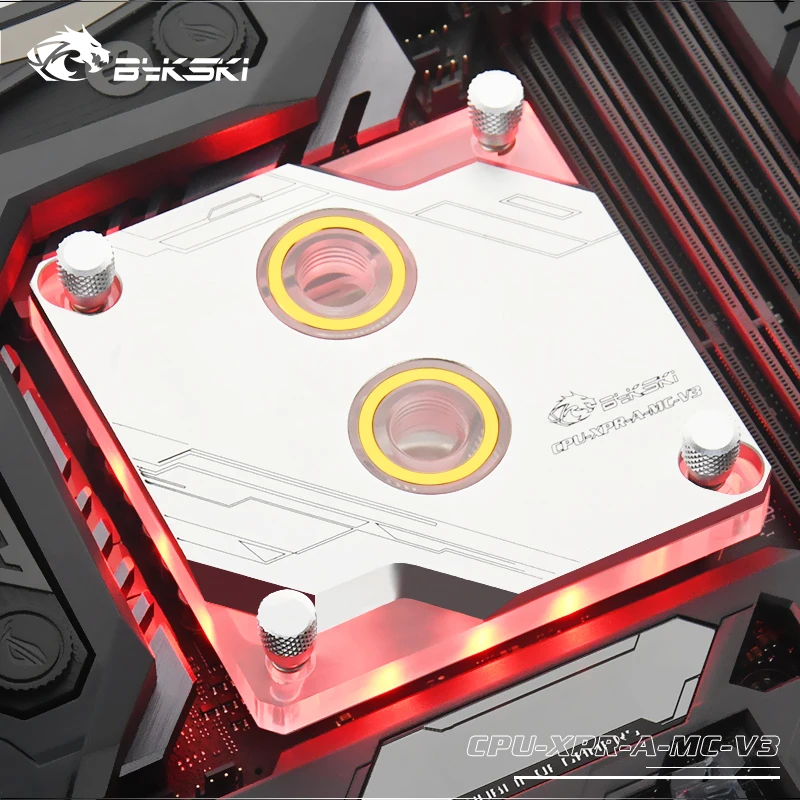 Bykski cpu водоблок cpu-XPR-A-MC-V3 для INTEL LGA1150 1151 1155 1156 2011X99 черный серебристый RGB поддержка GND водяное охлаждение