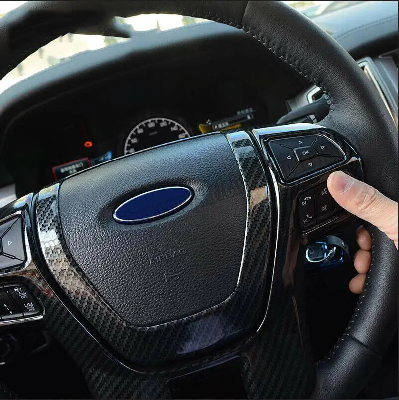 Накладка на руль из углеродного волокна для Ford Ranger Everest