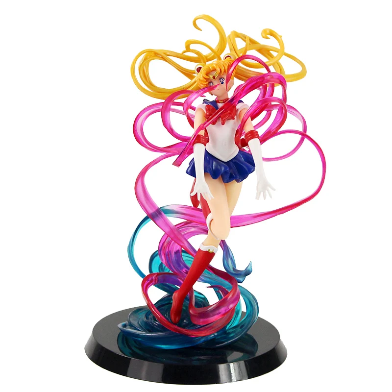 20 см аниме Sailor Moon Tsukino Usag кристалл макияж ПВХ фигурка Коллекционная модель