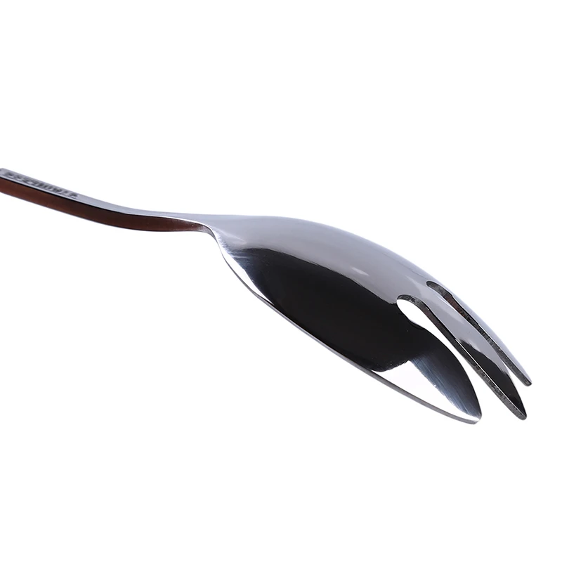 Нержавеющая сталь Spork салатная ложка круглые фруктовые вилки столовые приборы кухонная посуда