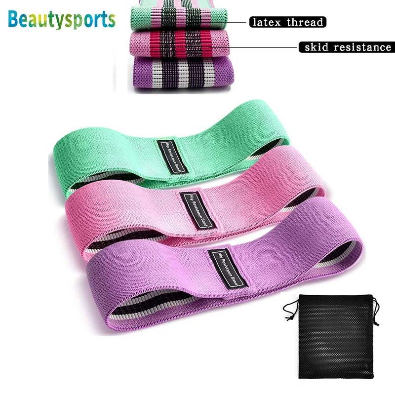 

High Quality Legs Butt Thigh Squats Hip Bands Workout Exercise Fitness Booty Resistance Elastic Fabric Rubber Band