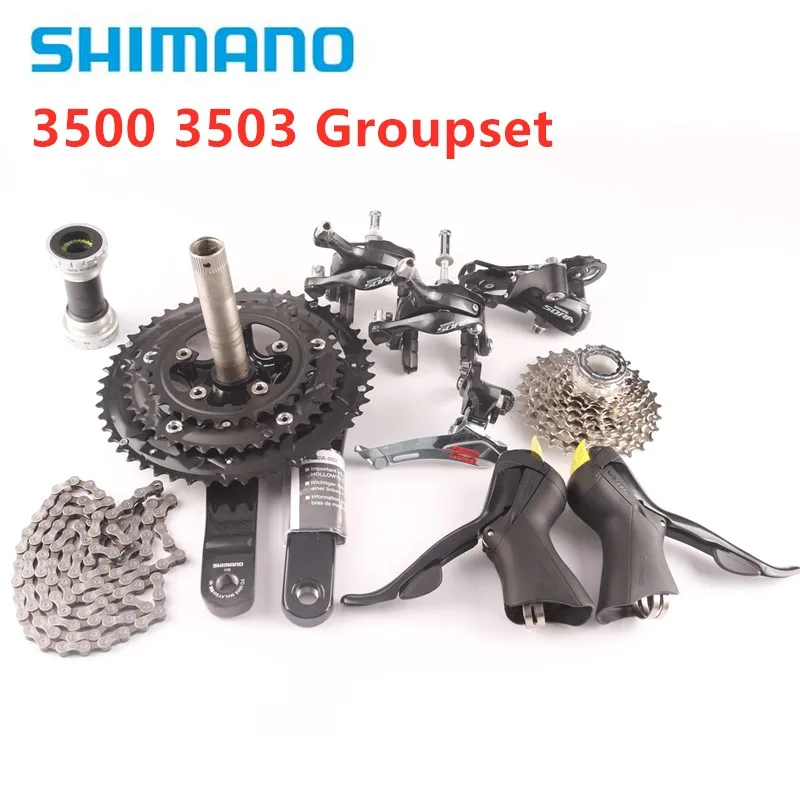 SHIMANO SORA 3500 3503 шатун 170 мм 50 т/39 т/30 т с bbrs500 дорожный велосипед 3X9 скоростной Кассетный 11-25т набор