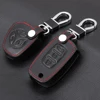 Car folding key Leather Case for LADA Sedan Largus Kalina Granta Vesta X-Ray XRay Remote Key Fob Cover Protect Set ► Photo 1/6