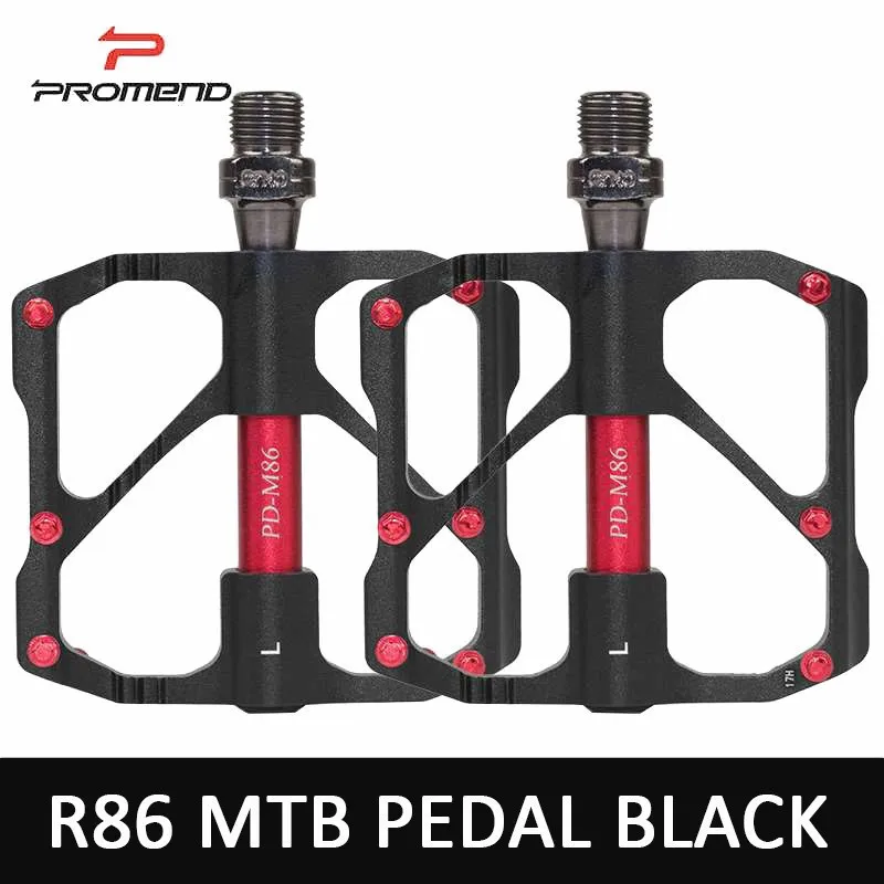 MTBBlack PROMEND Mtb Pedals Ultralight Bicycle Pedal Anti-slip Road Cycling Pedals Aluminum Alloy Mountain Bike Pedals Vtt Accessoire - Color: MTBBlack