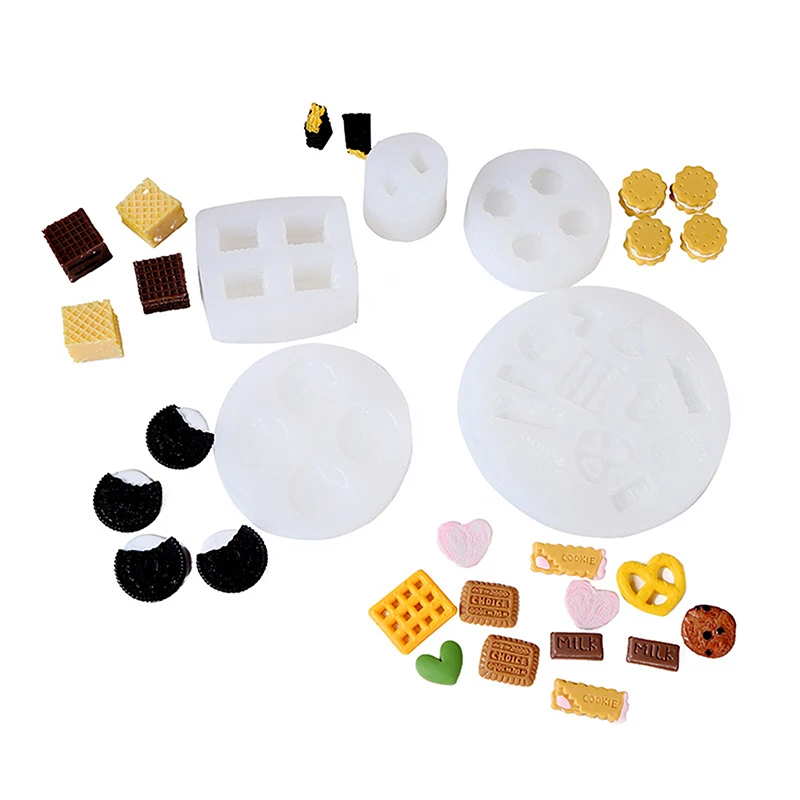 Biscuit Resin Mold Diy Cream Cake Candle Decoration Silicone Molds Chocolate Sandwich Wafer Bakery Accessories |
