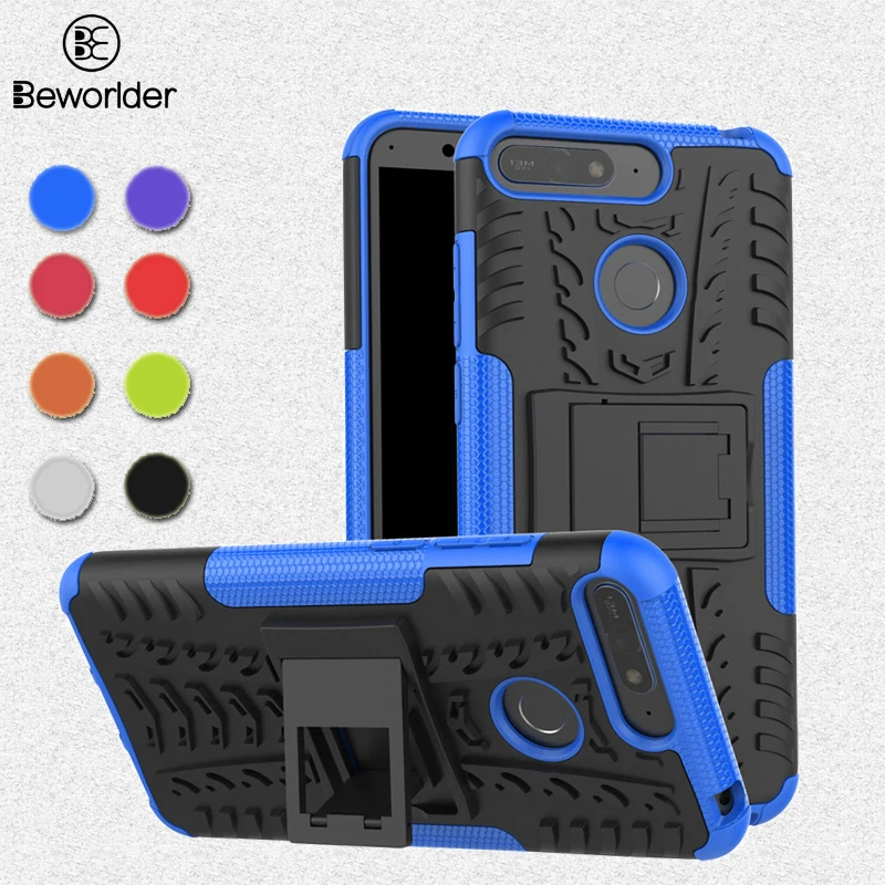 Holder For Huawei Y6 Prime 2018 Case Honor 7A ShockProof Hybrid PC TPU Stander Phone Cover 2019 8A Pro |