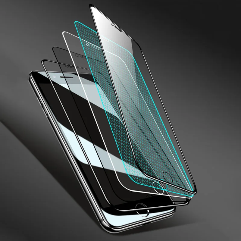 Защитное стекло для iPhone X XS MAX XR 6 6S 7 8 Plus, полное покрытие, закаленное стекло для iPhone 11 Pro Max, Защитное стекло для экрана