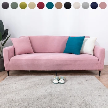 

1/2/3/4 Seat Knitted Thick Elastic Sofa Cover Polar Fleece Fabric All-inclusive Cushion Couch Cover For Living Room Sofas