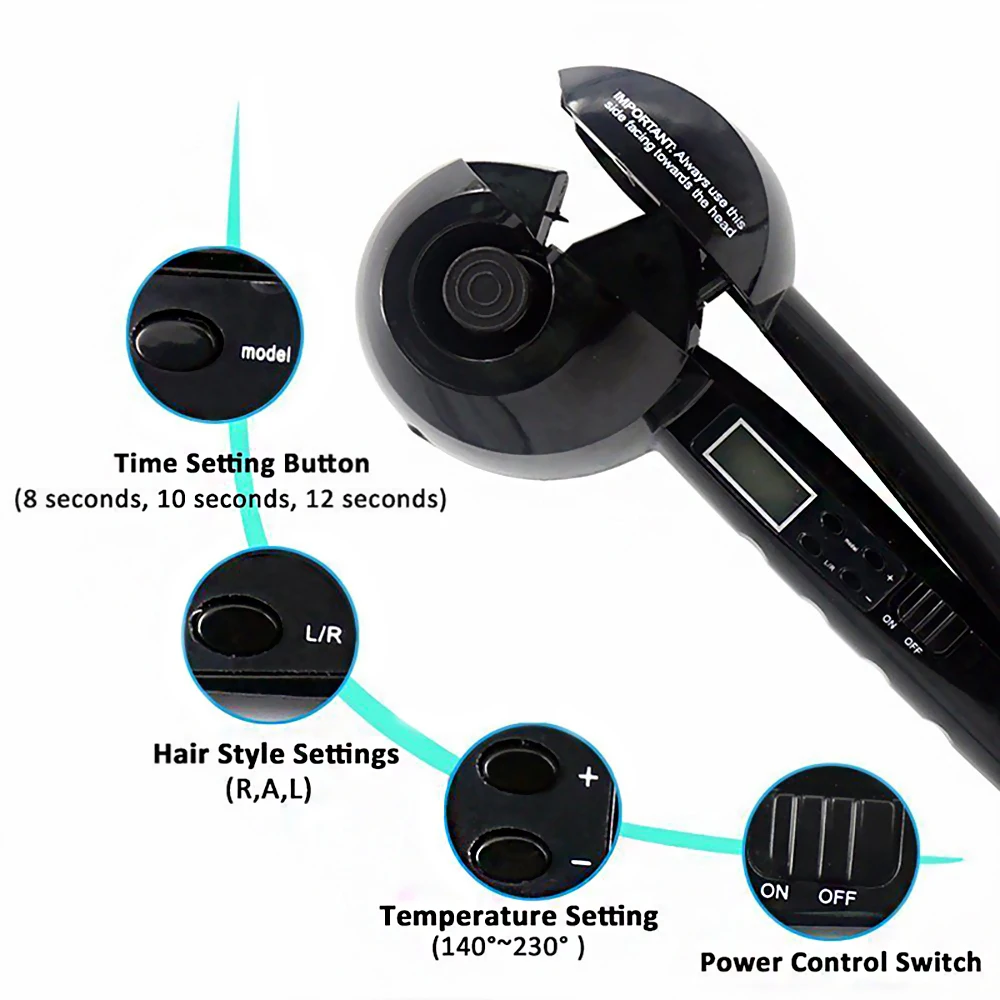 Ceny WX Automatyczne Kobiety lokowka do wlosow Wielofunkcyjny Spirala hair curler curlers hair curling iron LED Narzędzia do włosów lokówka do włosów Ceramika prostownica lok wka lokowki Leniwy lokówki do włosów