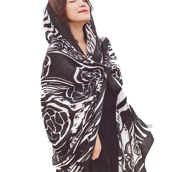 

New Scarves For Women Summer National Wind And Cotton Printing Lady Wrap Scarf Soft Shawl Sunscreen Beach Casual Bandana Scarf