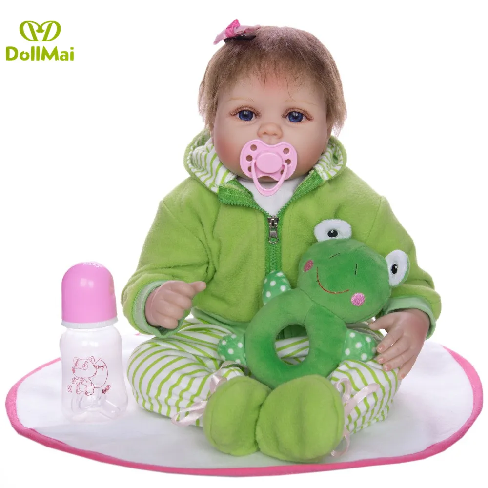 Силиконовые виниловые куклы Новорожденные 22 дюйма 55 см|reborn bonecas|baby reborn dollsdoll |