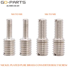 Чистый латунный M8 к M6 конверсионный винт различный диаметр шурупа усилитель подножки установочный винт M8 к M4