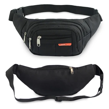 

Fashion Mens Womens New Fanny Pack Waist Hip Belt Bag Purse Pouch Travel Sport Waist Packs Black