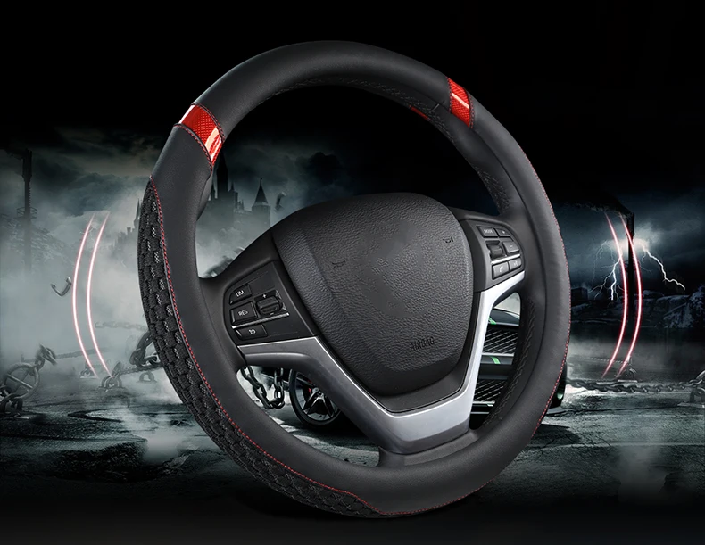DUKEAUTO ice silk Противоскользящий автомобильный аксессуар 38-40 см диаметр крышки рулевого колеса для lada pruis polo golf