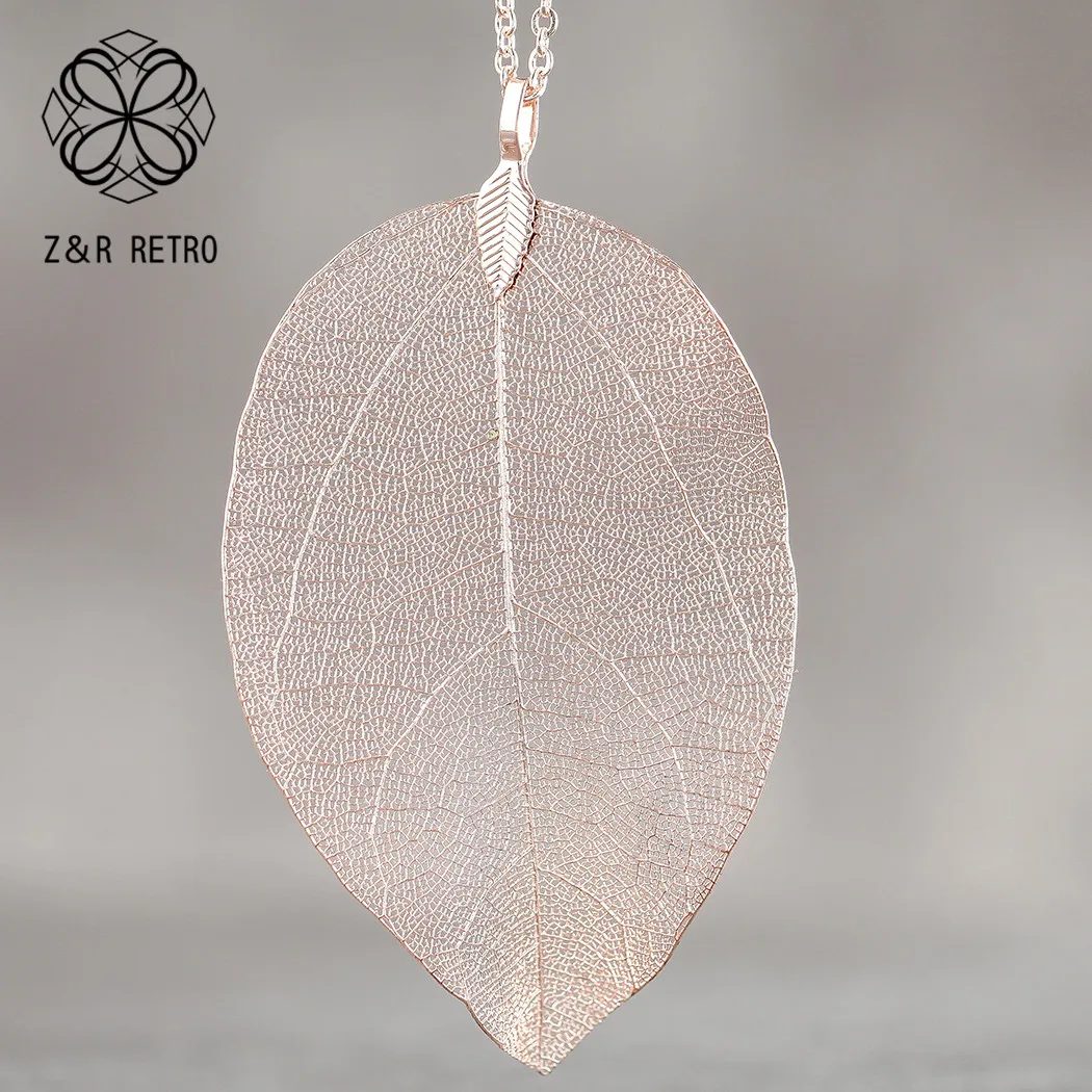 Chain Necklaces Pendants Maple Leaf Necklace Women Long Necklaces 7color Decoration Handmade Necklace Leaf Vintage New Gift - Окраска металла: 5